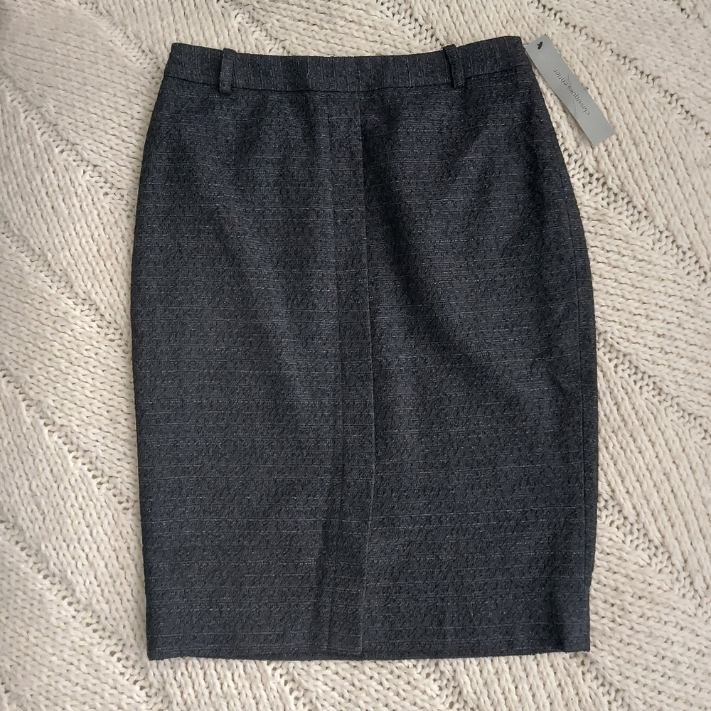 CLASSIQUES ENTIER Tweed Front Slit Pencil Skirt - 6
